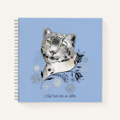 Carnet Léopard des neiges Élégance hivernale Flocons de n (Devant)
