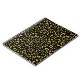 Carnet Leopard d'or, Parties scintillant d'or, Motif de l (Côté gauche)