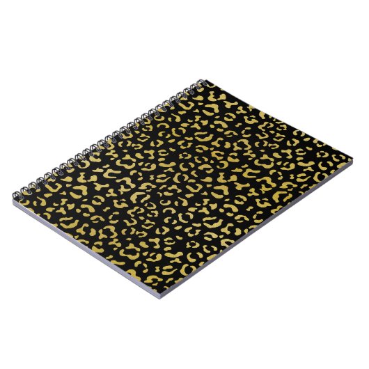 Carnet Leopard d'or, Parties scintillant d'or, Motif de l (Côté gauche)
