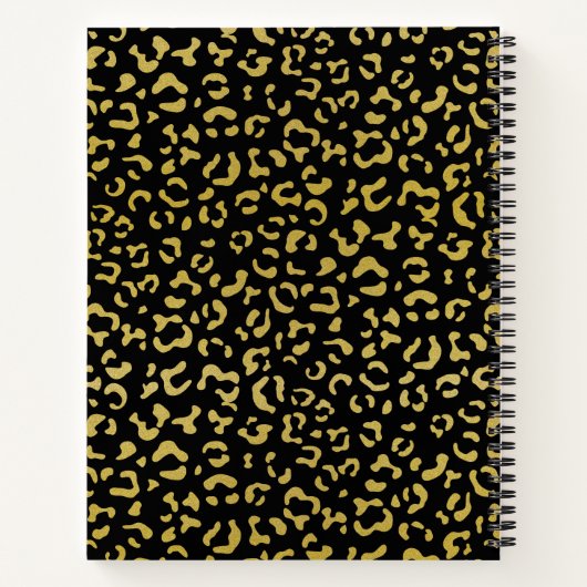 Carnet Leopard d'or, Parties scintillant d'or, Motif de l (Dos)