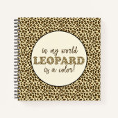 Carnet Leopard est une citation de mode Empreinte de léop (Devant)