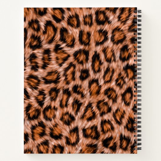 Carnet Leopard Jaguar Chat fourrure Brown Motif-24609 (Dos)