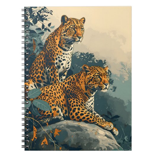 Carnet Leopard Jungle : Carte postale Vintage (Devant)