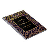 Carnet Léopard motivationnel motif brun noir (Côté Droit)