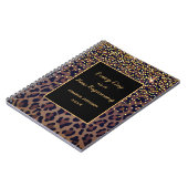 Carnet Léopard motivationnel motif brun noir (Côté gauche)