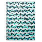 Carnet Léopard noir et Turquoise (Devant)