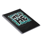 Carnet Léopard noir et Turquoise (Côté Droit)