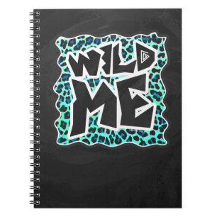 Carnet Léopard noir et Turquoise