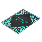 Carnet Léopard noir et Turquoise (Côté gauche)