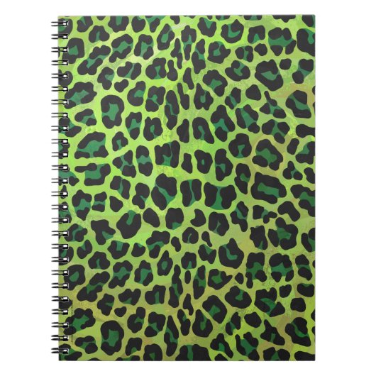 Carnet Léopard noir et vert (Devant)