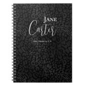 Carnet Léopard noir moderne (Devant)