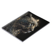 Carnet Leopard Portrait Animal Nature Faune Dark Paint (Côté gauche)
