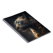 Carnet Leopard Portrait Animal Nature Faune Dark Paint (Côté Droit)