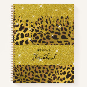 Carnet Léopard Poster de animal Gold Parties scintillant