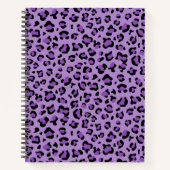 Carnet Leopard Print, Léopard Spots, Purple Leopard (Devant)