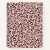 Carnet Léopard Print, Léopard Spots, Rose Léopard (Devant)
