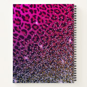 Carnet Léopard rose violet noir (Dos)
