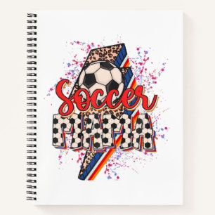 Carnet Leopard Soccer Mama Éclair Bolt Sport Maman Mothe