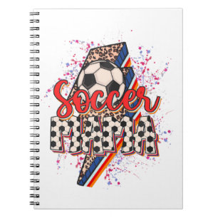 Carnet Leopard Soccer Mama Éclair Bolt Sport Maman Mothe