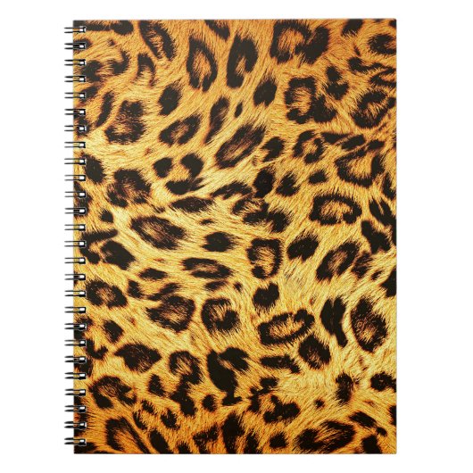 Carnet Leopard tendance : Motif de design de peau. (Devant)