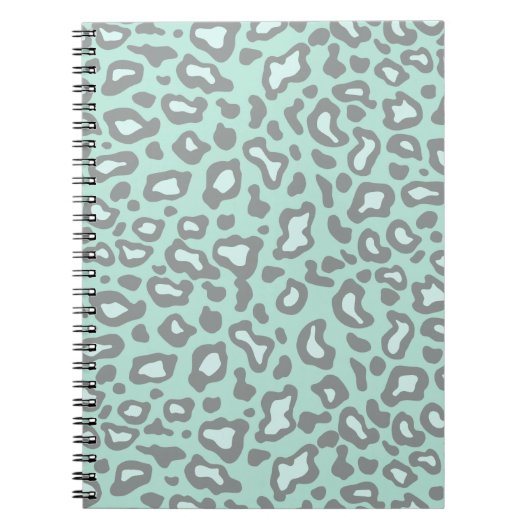 Carnet Léopard Vert Menthe Clair (Devant)