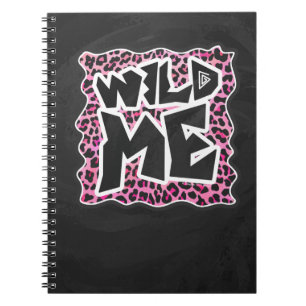 Carnet Leopard Wild Me Black and Hot Pink Design