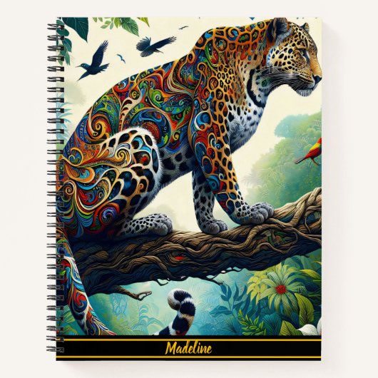 Carnet Leopard Zeal : Des Motifs de la jungle dynamiques (Devant)