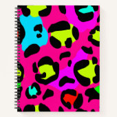 Carnet Léopée rose chaud (Devant)