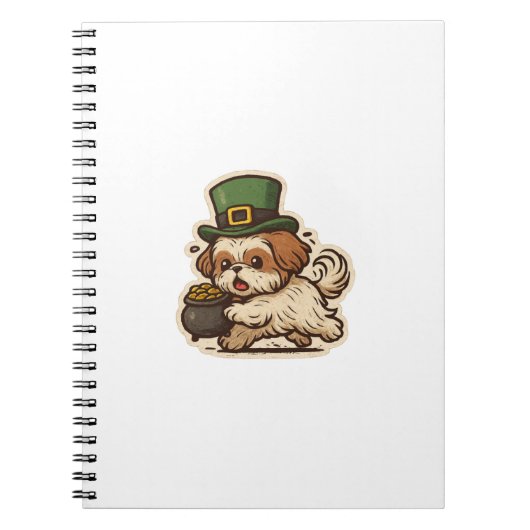 Carnet Leprechaun Shih Tzu Saint-Patrick (Devant)
