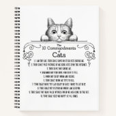 Carnet Les 10 commandements de chats amusants (Devant)