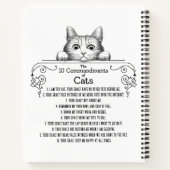 Carnet Les 10 commandements de chats amusants (Dos)