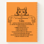 Carnet Les 10 commandements de chats amusants (Dos)