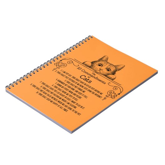 Carnet Les 10 commandements des chats drôles (Côté gauche)
