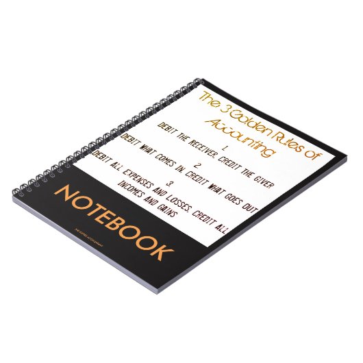 Carnet "Les 3 règles de la comptabilité d'or " (Côté gauche)