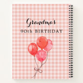Carnet Les 90 ans de grand-mère (Dos)