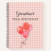 Carnet Les 90 ans de grand-mère (Devant)