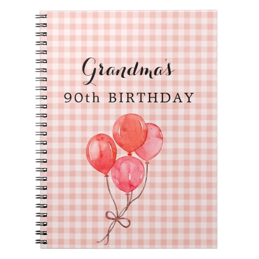 Carnet Les 90 ans de grand-mère (Devant)