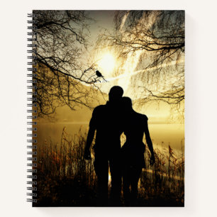 Carnet Les amateurs romantiques Silhouette au coucher du