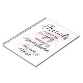 Carnet Les Amis Remplissent Votre Vie Avec Joie (Côté gauche)