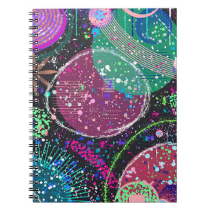 Carnet Les Anneaux de Saturne : Art abstrait maximaliste 