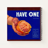 Carnet Les années 1940 ont une plaque étiquette orange (Dos)