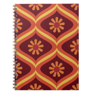 Carnet les années 70 rétro vintage Mid Century moderne Pa