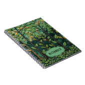 Carnet Les arbres forestiers verts brodés (Côté Droit)