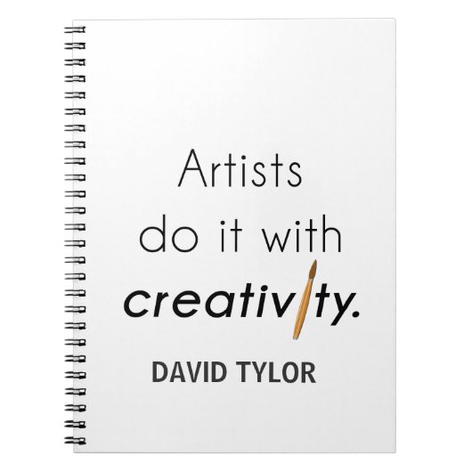 Carnet Les artistes le font avec créativité (Devant)