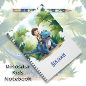 Carnet Les aventures des tout-petits avec le dinosaure bl