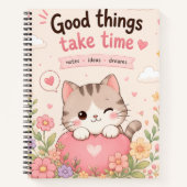 Carnet Les bonnes choses prennent du temps (Devant)