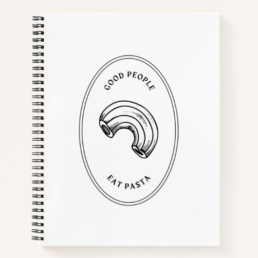 Carnet Les bonnes personnes mangent des pâtes (Devant)
