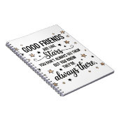 Carnet Les Bons Amis Sont Comme Les Étoiles Citation Insp (Côté Droit)