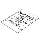 Carnet Les Bons Amis Sont Comme Les Étoiles Citation Insp (Côté gauche)