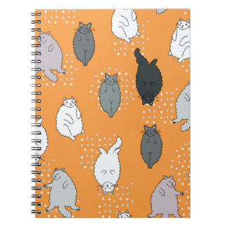 Carnet Les chats gras et moelleux sont allongés sur le do